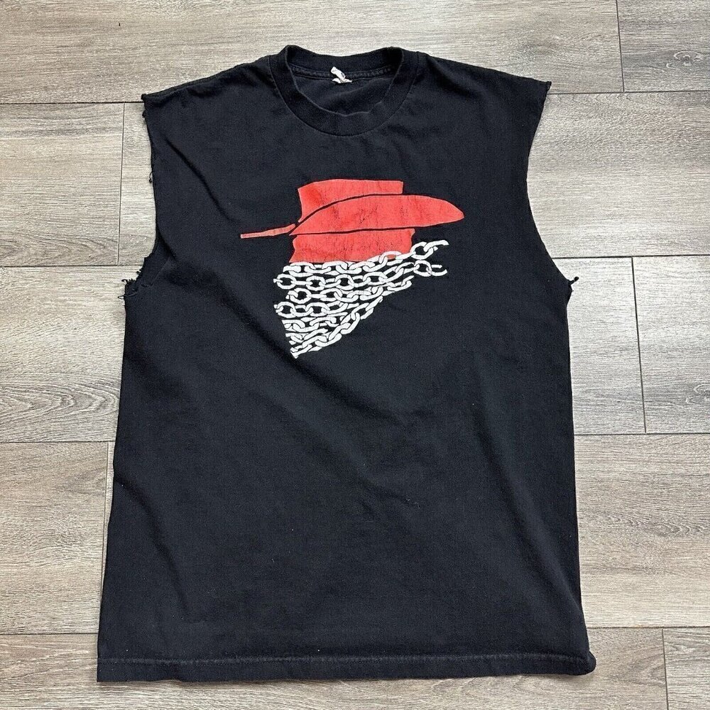 Rare Django Unchained Movie Promo T-Shirt Size L Black Tarantino cut sleeves